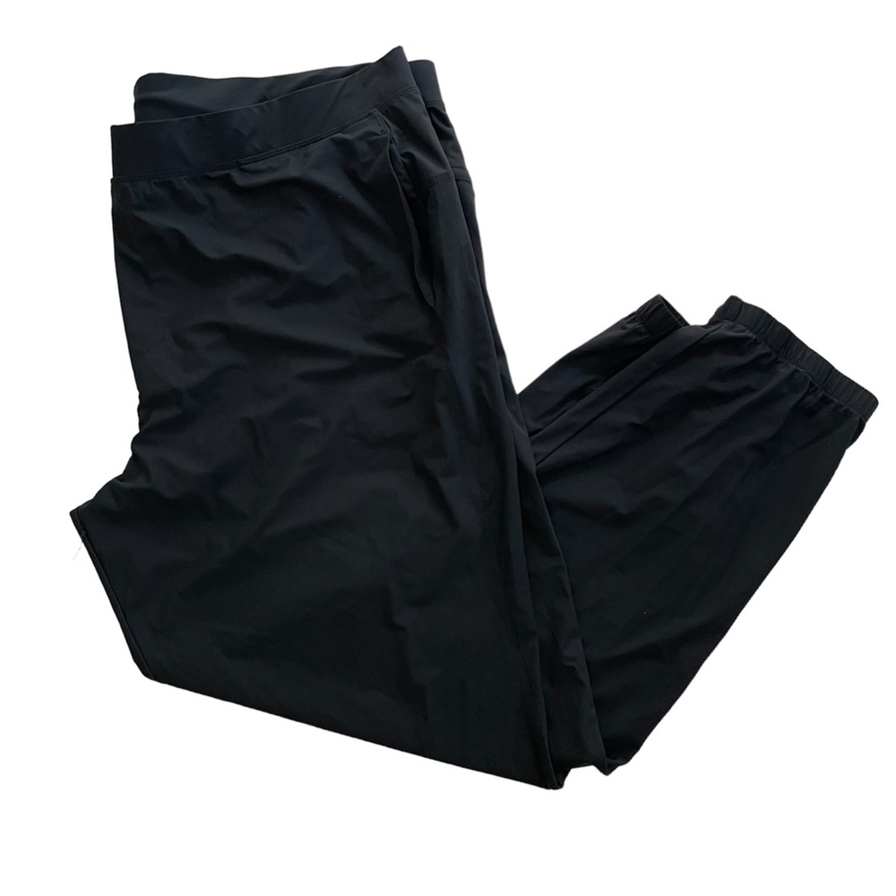 all in motion Plus Size black zipper cinched ankle track pants pockets size XXL